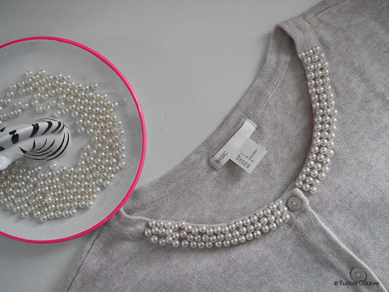 DIY mode - Customisation d'un gilet avec des perles - Kustom Couture