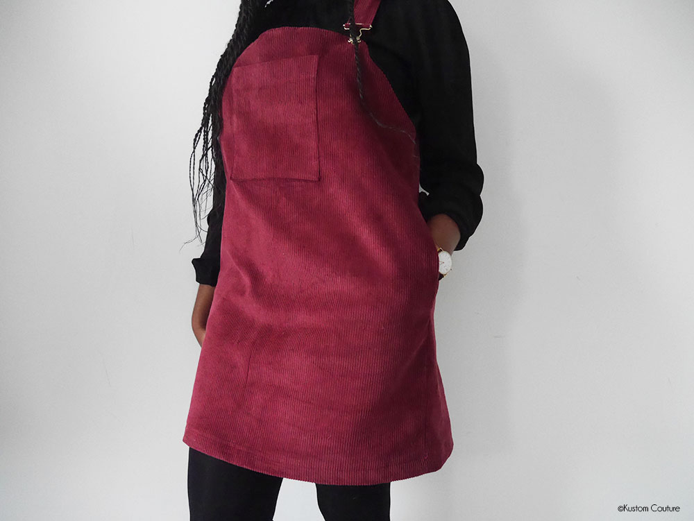 DIY mode - Coudre une robe salopette en velours côtelé - Kustom Couture